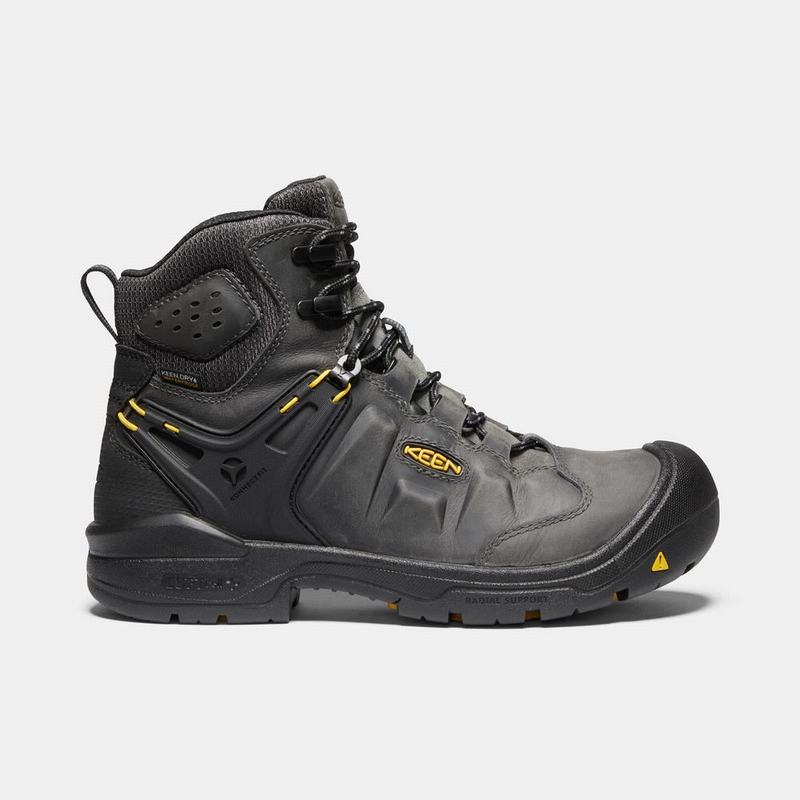 Botas De Trabajo Keen Dover 6" Wp Para Hombre Grises/Negros - Botas Keen Mexico (152379-QKJ)